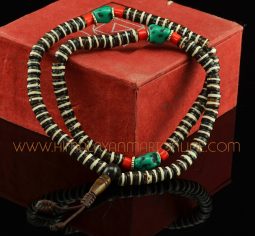 8 mm Flat Bone 108 Beads Meditation Prayer Japa Mala
