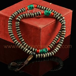 8 mm Flat Bone 108 Beads Meditation Prayer Japa Mala