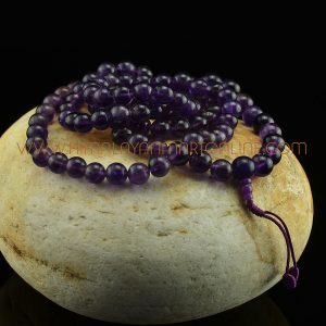 9 mm Amethyst 108 Beads Meditation Prayer Japa Mala