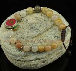 8 mm Eyegate 18 Prayer Beads Wrist Mala