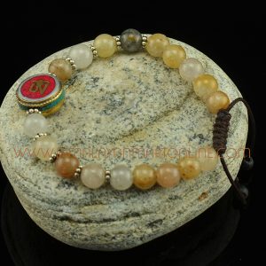 8 mm Eyegate 18 Prayer Beads Wrist Mala