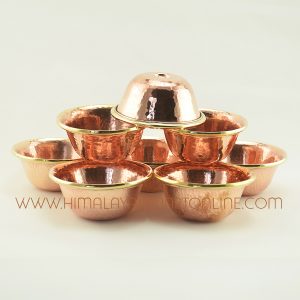 4" Copper Alloy 8 Offering Bowls Set