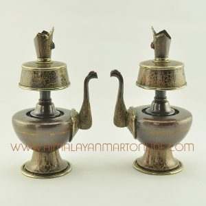 9" Oxidized Copper Alloy Bhumpa Set