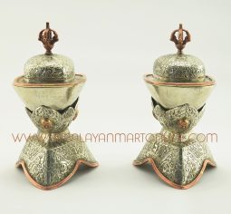 6.5″ White Metal Kapala Set