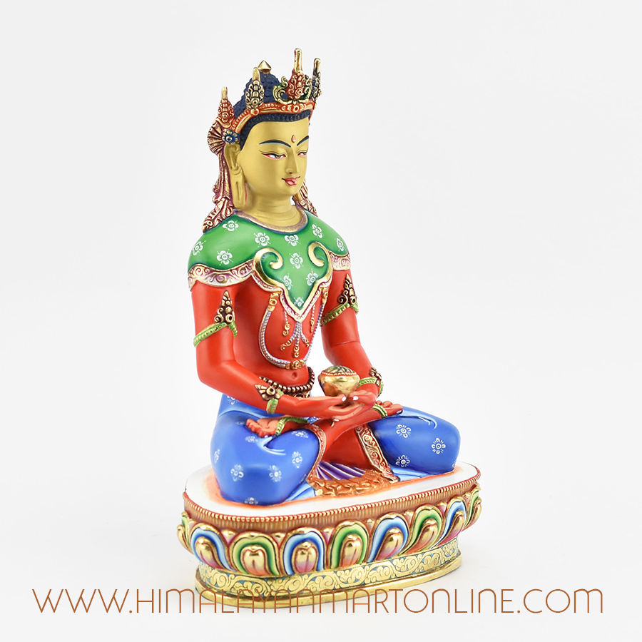 Hand Painted Amitabha Buddha Statue