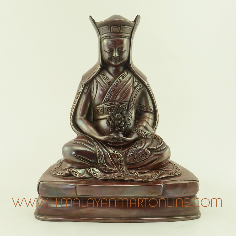 Guru Gampopa Copper Statue