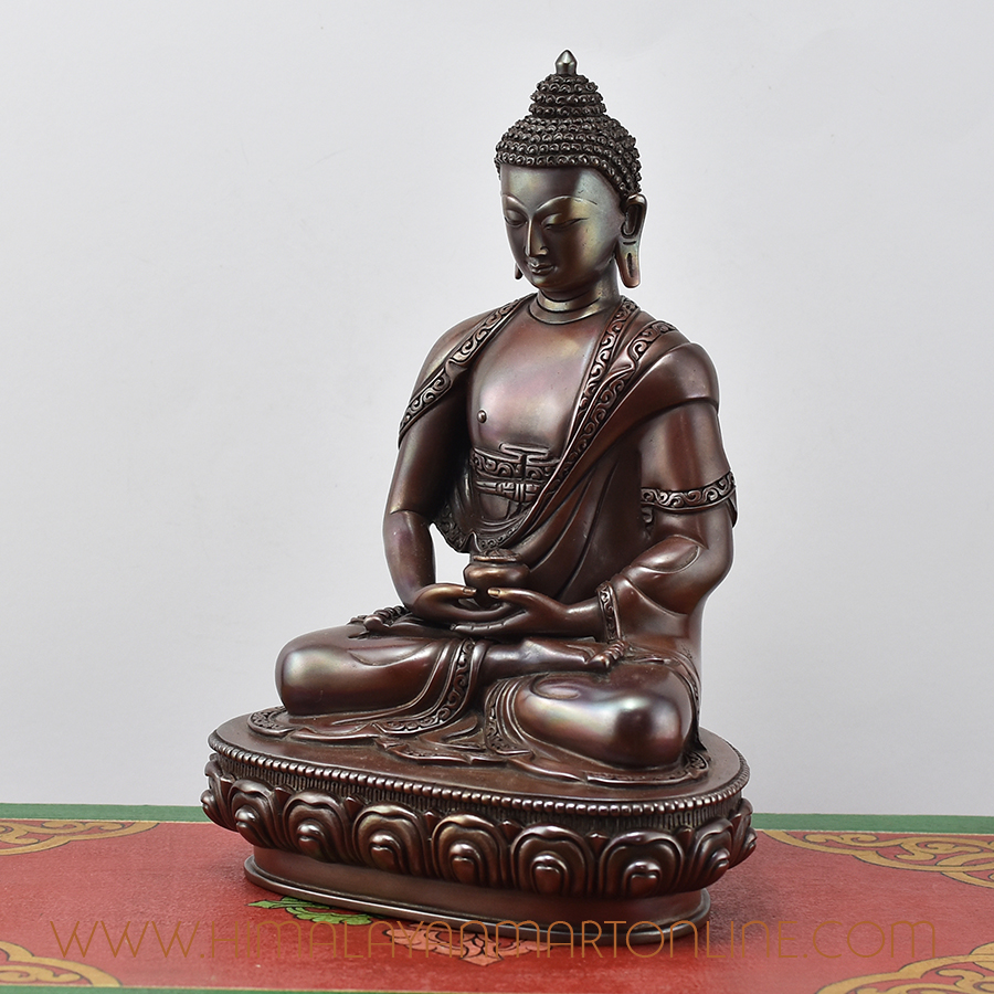 Amitabha Buddha Statue Left Detail