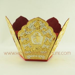Tibetan Buddhism Mantra Inscripted Five Point Crown / Ringa / Ritual Cap