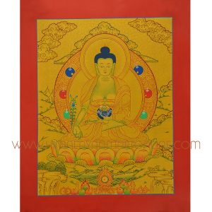 Medicine Buddha Thangka Scroll Painting