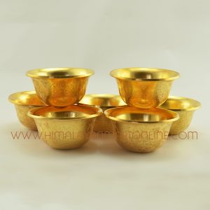 Gold Plated Copper Offering Bowls Set
