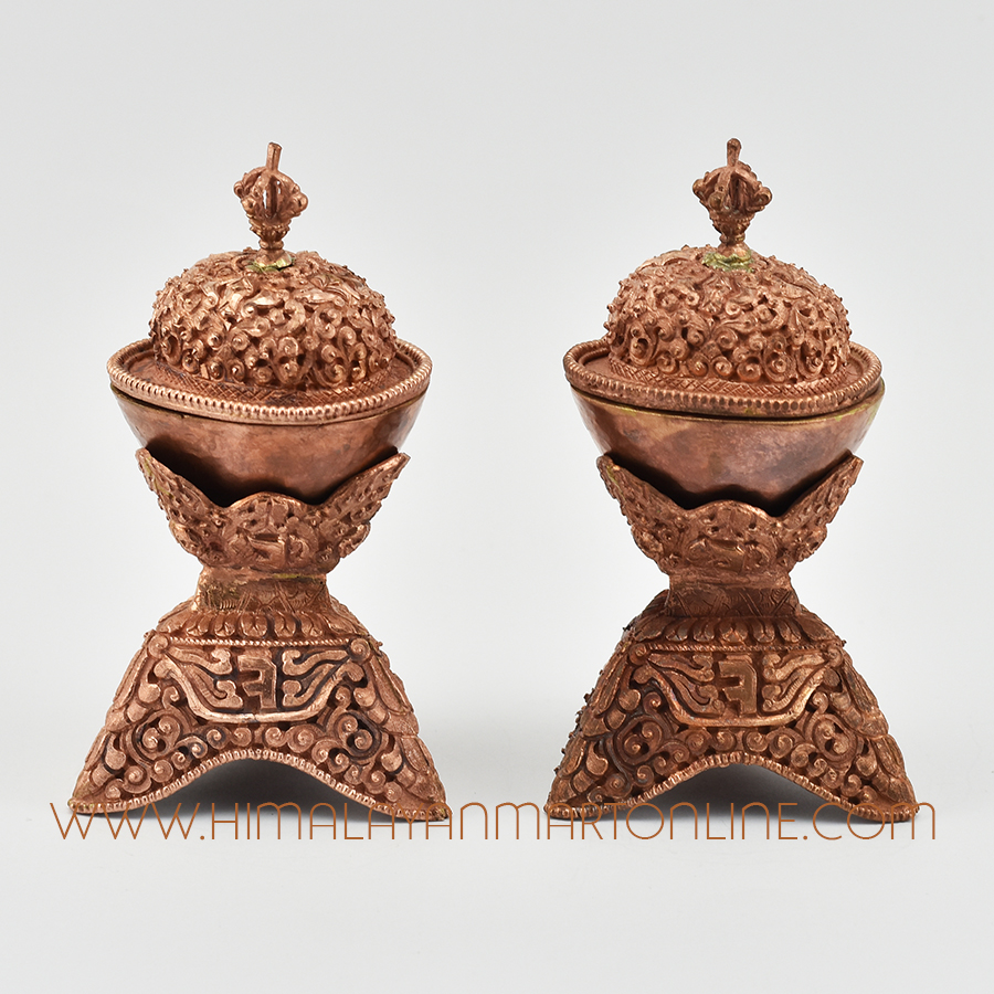 Religious Copper Kapala Set