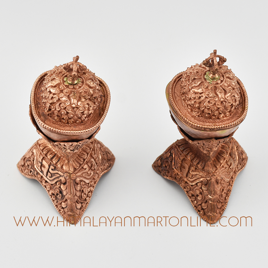 Religious Copper Kapala Set