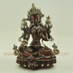Green Tara Drolma Copper Statue