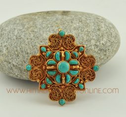 Gold Plated Bishwa Bajra Ghau Gau Prayer Box Pendant