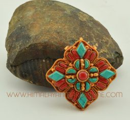Gold Plated Double Dorje Ghau Gau Prayer Box Pendant