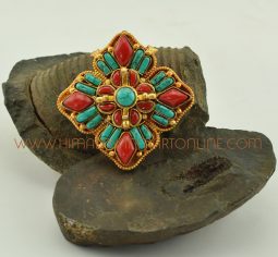 Gold Plated Double Dorje Ghau Gau Prayer Box Pendant