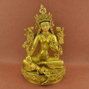 Hand Carved Green Tara Drolma Copper Statue