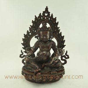 Yellow Dzambala Kubera Copper Statue