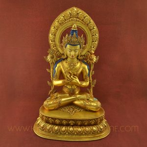 Hand Carved Maitreya The Future Buddha Copper Statue