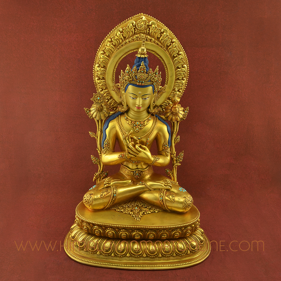 Hand Carved Maitreya The Future Buddha Copper Statue