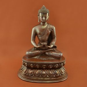 Hand Carved Amitabha Buddha Opame Copper Statue
