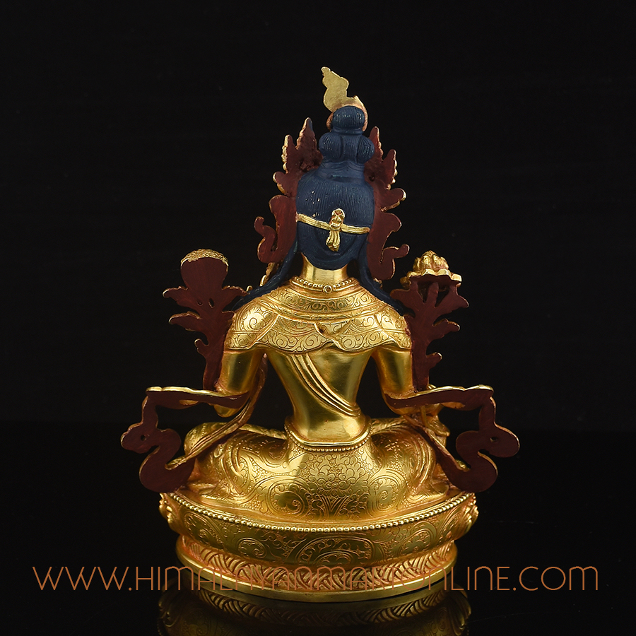 Green Tara Drolma Copper Statue
