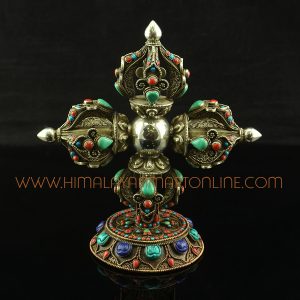 Hand Made Silver Bishwa Bajra Set The Bishwa Bajra