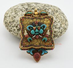 Chhepu & Green Tara Silver Ghau Pendant