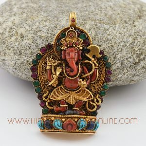 Dancing Ganesha Silver Ghau Pendant
