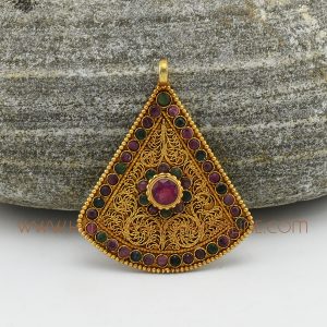 Hand Made Kamal Lotus Flower Silver Pendant from Patan, Nepal Kamal Lotus Flower Pendant