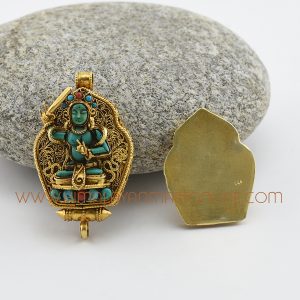 Hand Made Manjushri Silver Ghau Pendant Prayer Box Manjushri Ghau Pendant