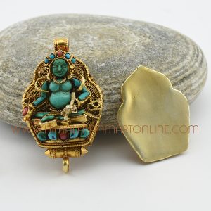 Yellow Dzambhala Ghau Pendant