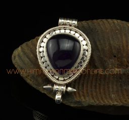 Amethyst Stone Silver Pendant