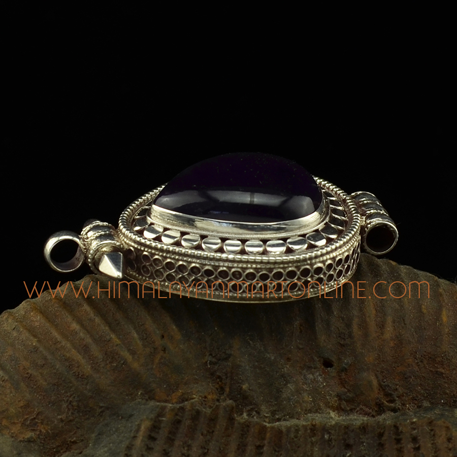 Amethyst Stone Silver Pendant
