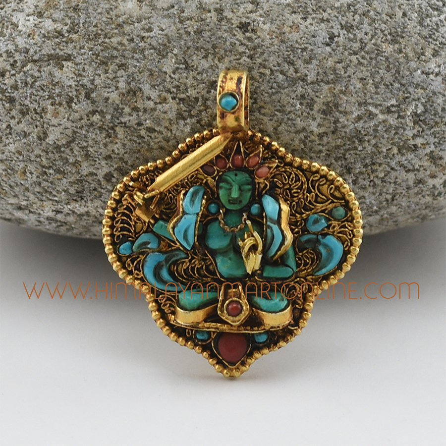 Manjushri Silver Pendant