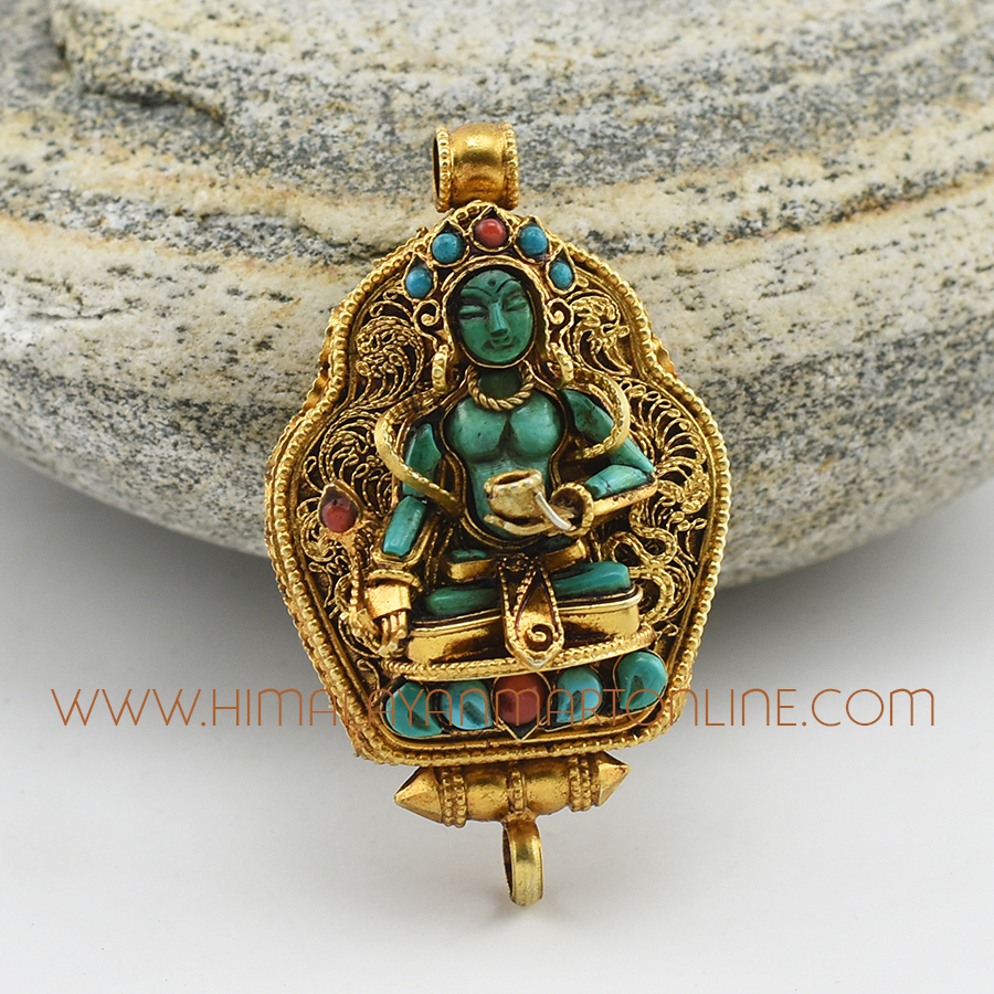 Medicine Buddha Silver Ghau Pendant