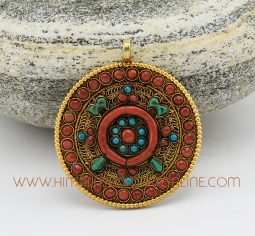 Dharma Wheel Silver Pendant