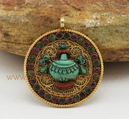 Kalash – Ritual Vase Silver Pendant