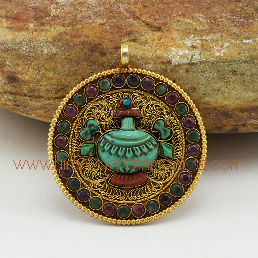 Kalash – Ritual Vase Silver Pendant