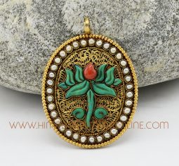 Kamala – Lotus Flower Silver Pendant