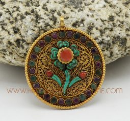 Kamal – Lotus Flower Silver Pendant