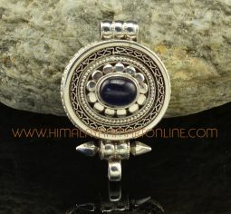 Blue Sapphire Stone Silver Pendant