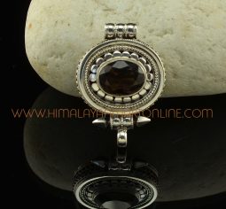 Smoky Quartz Stone Silver Pendant