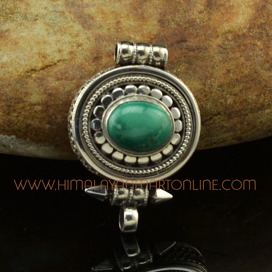 Turquoise Stone Pendant Silver