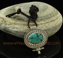 Turquoise Stone Silver Pendant