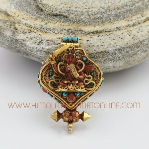 Manjushri & White Tara Silver Ghau Pendant
