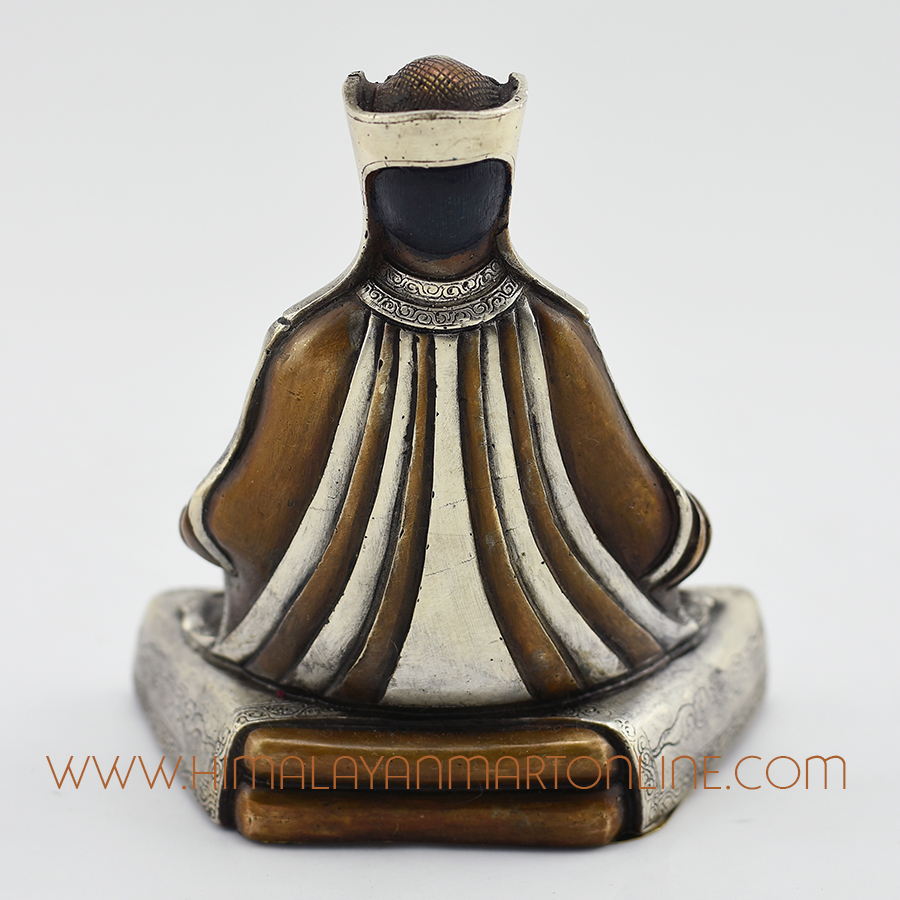 Gampopa Oxidized Copper Statue