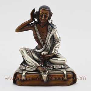 Milarepa Oxidized Copper Statue