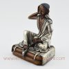 Milarepa Oxidized Copper Statue