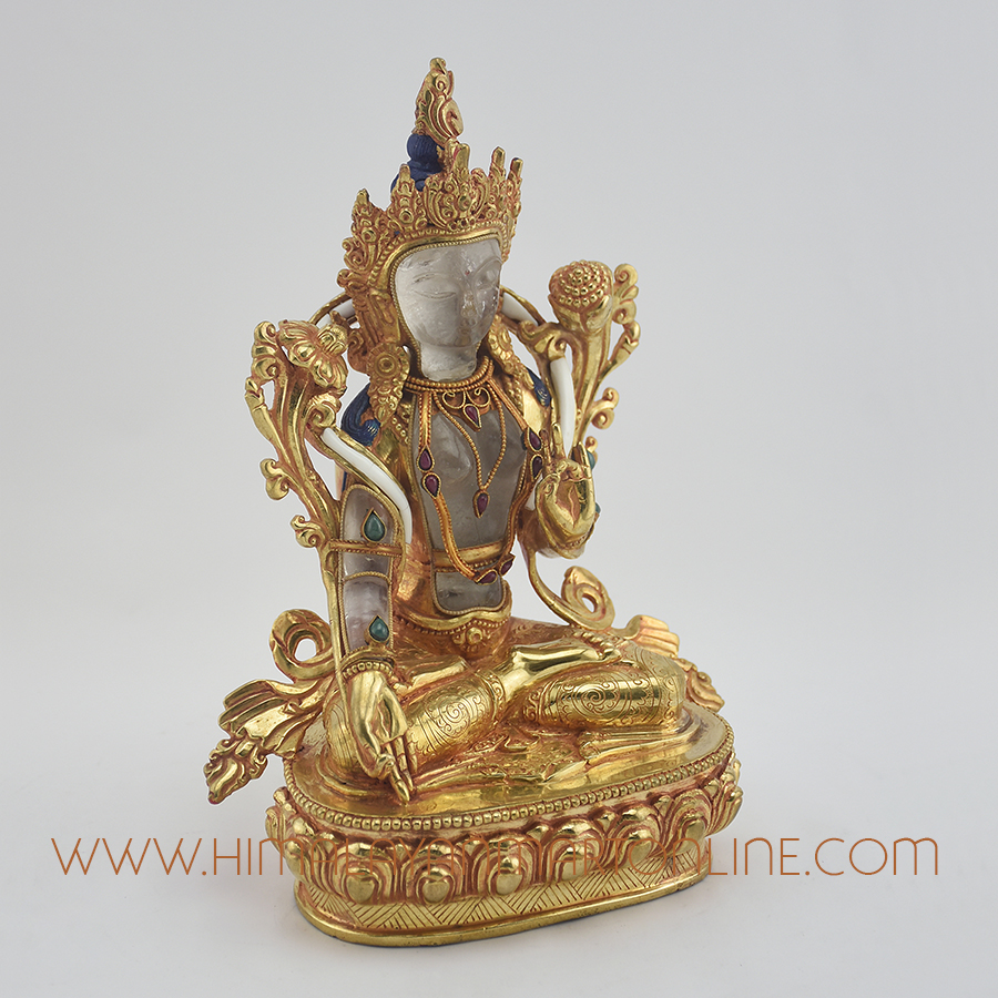 White Tara Dholkar Statue